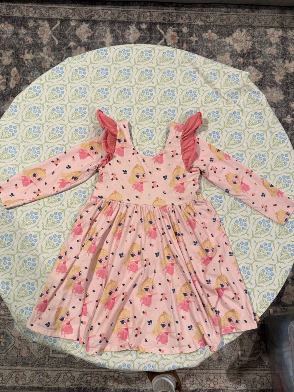 Disney x Monica + Andy Collab Princess Aurora skater dress with ruffle detail